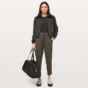 LULULEMON Dance Studio Crop Joggers in Dark Olive 25”
